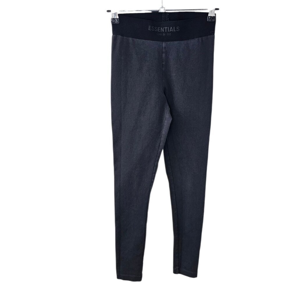 Fear of God Essentials Girls Leggings, Stretch, Black, Basic, Pull On, Size 10